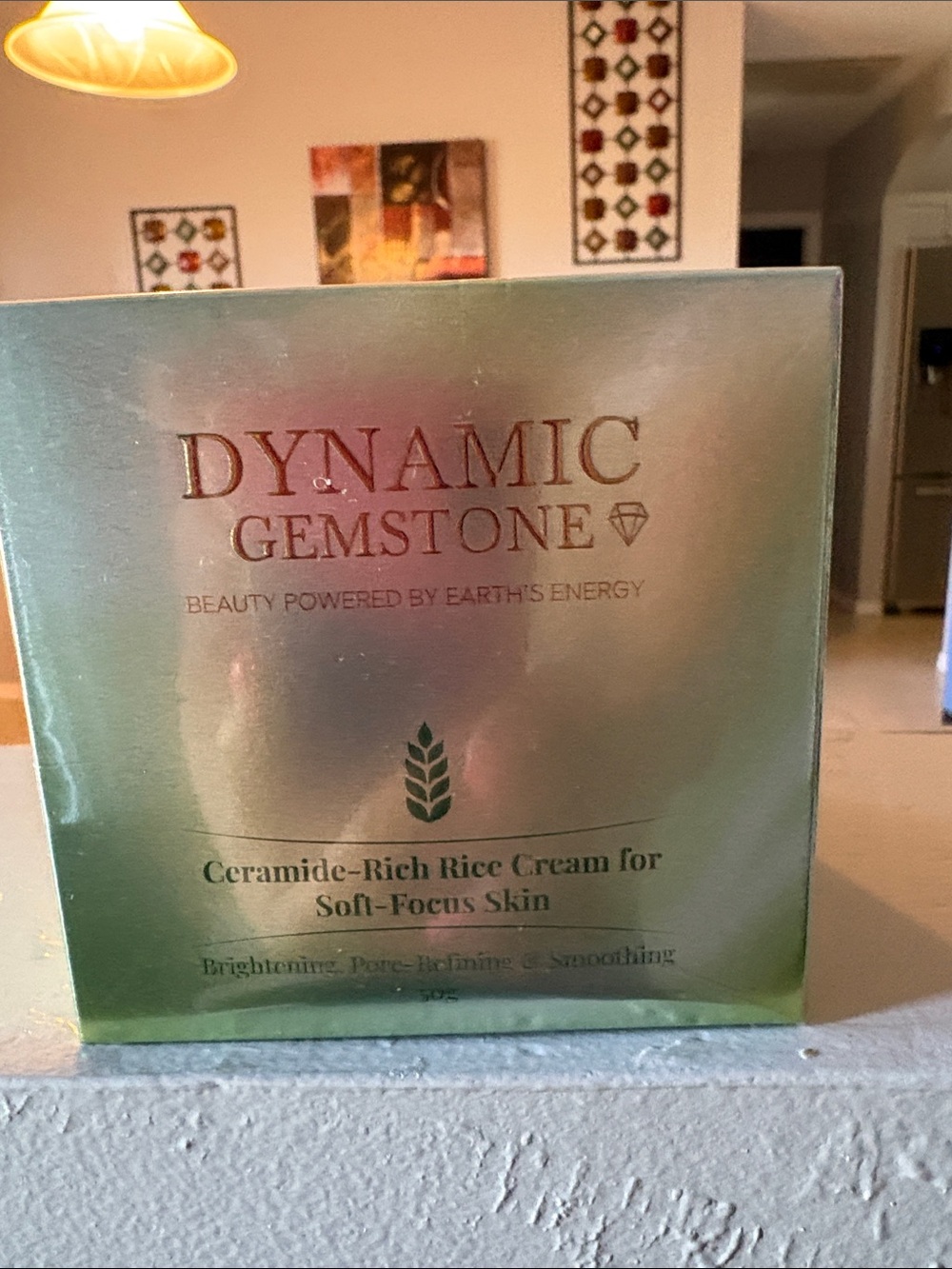 Dynamic Gemstone Ceramide-Rich Rice Cream for Soft-Focus Skin - Green